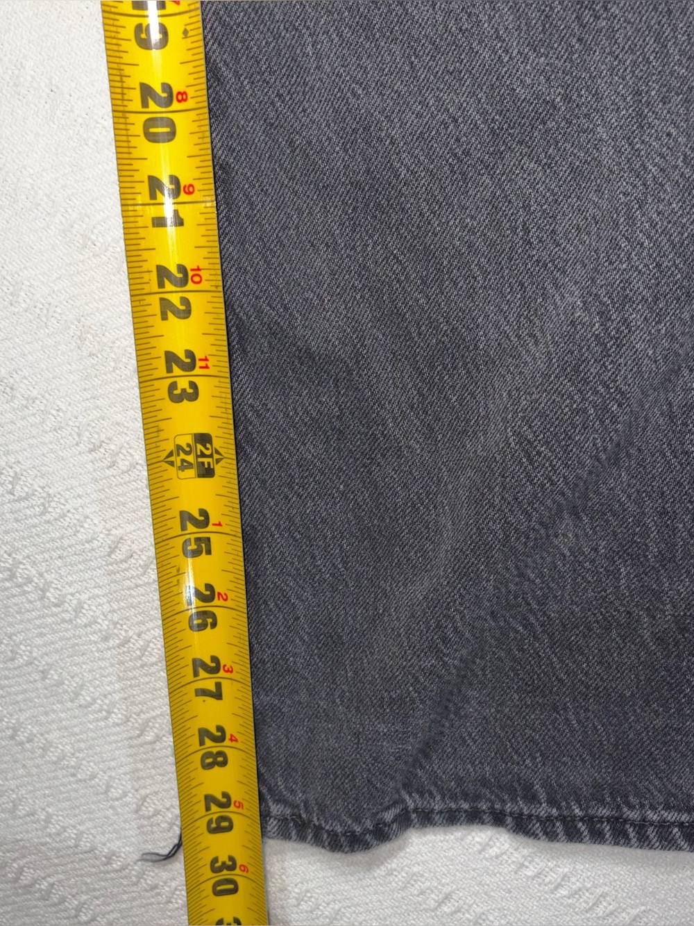 Levis Womens Cinch Baggy High Rise Wide Leg Jeans Size 24 Charcoal Black - Picture 11 of 11